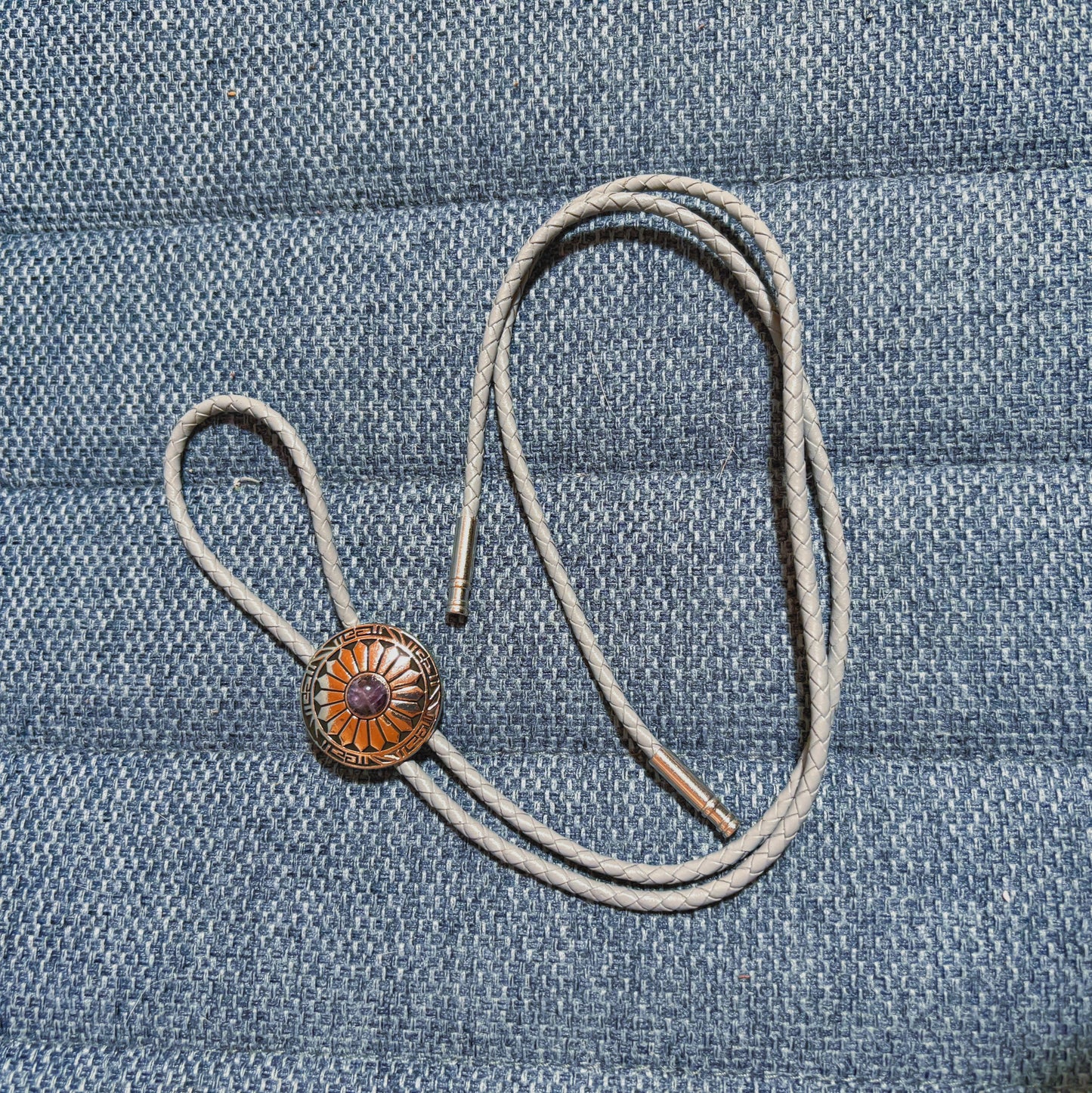 112 Amethyst Bolo Tie - “Canyon Shadow”