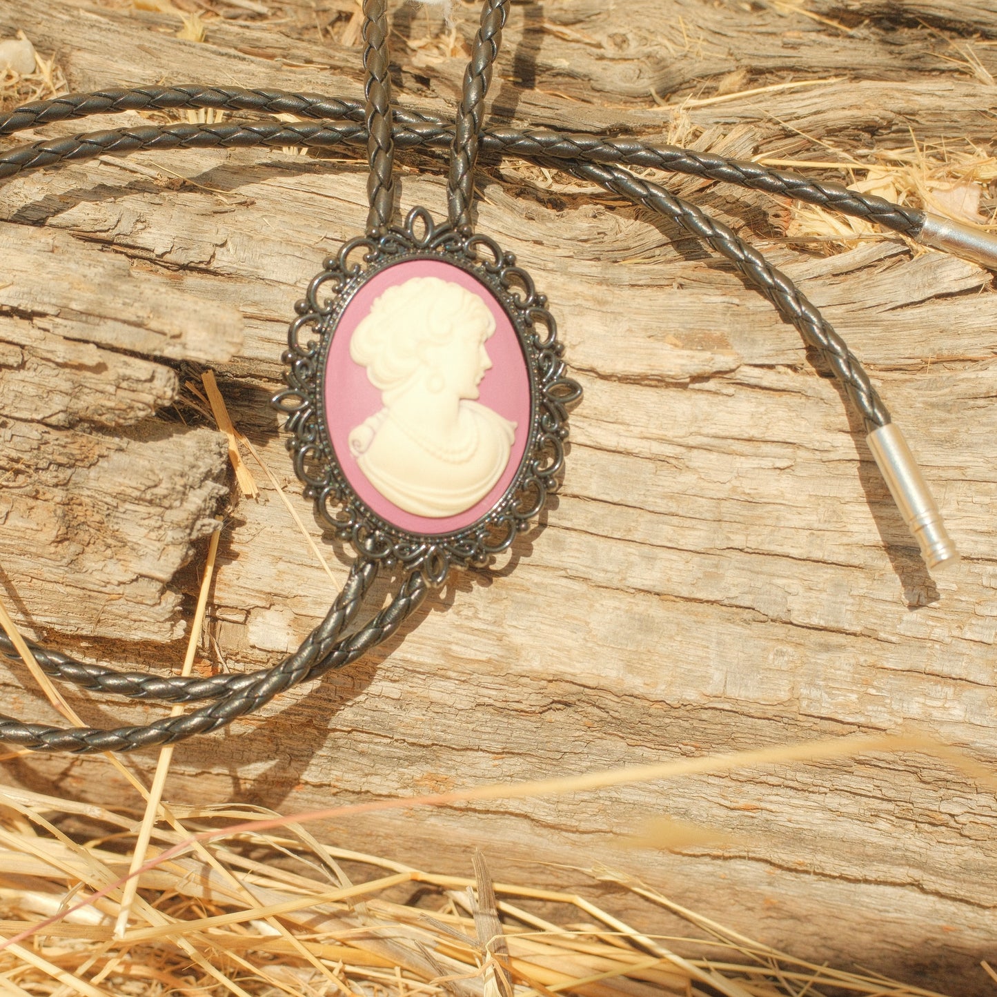 394 1940’s Cameo Bolo Tie - “Hot Girl Honky Tonk”