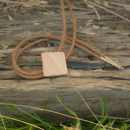 126 Hand-thrown Ceramic Bolo Tie - “Cowpoke Couture”