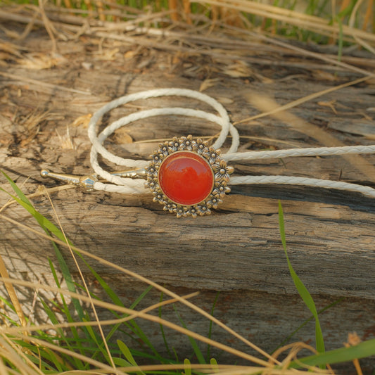 200 Red Jasper Bolo Tie - “Desert Bloom”