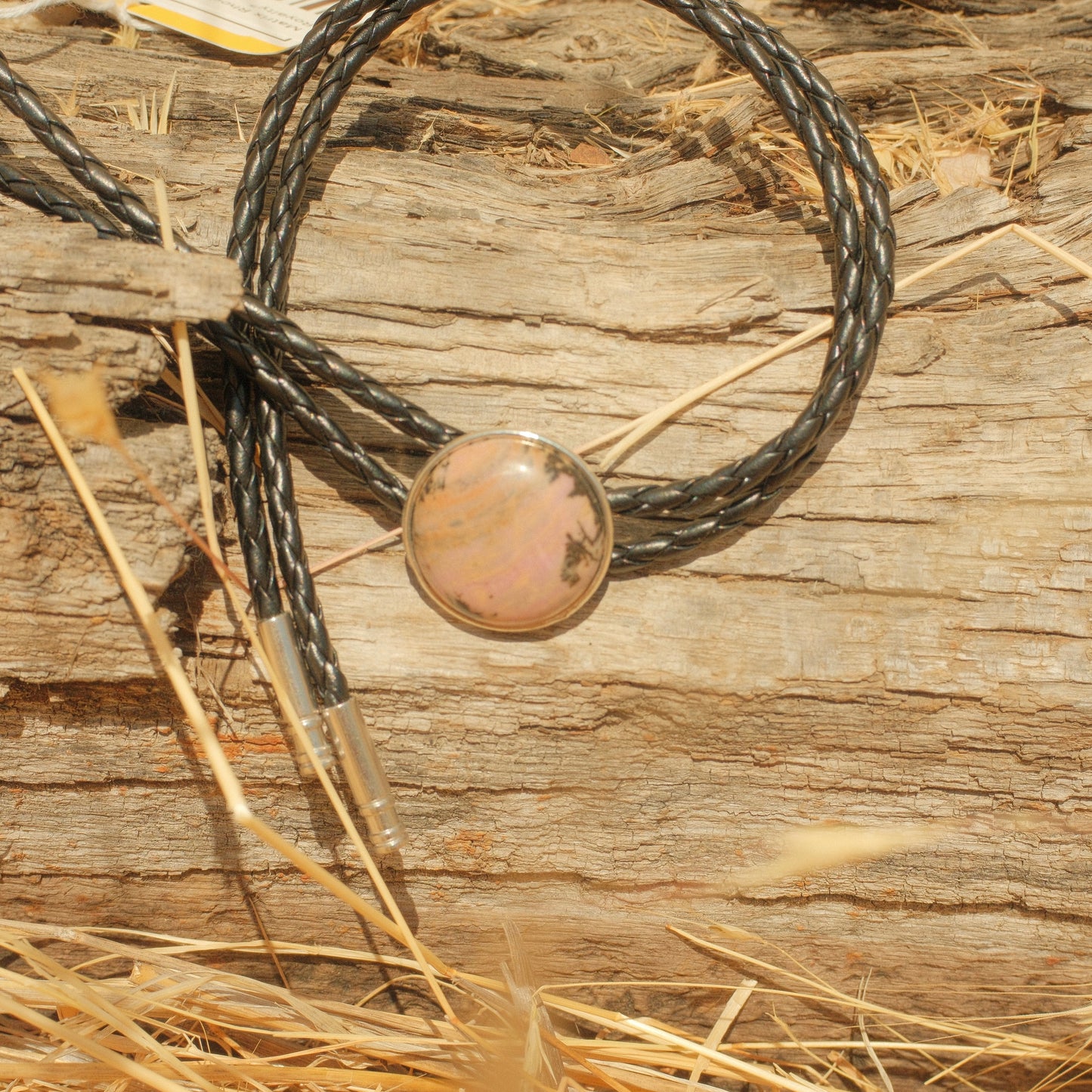 370 Matrix Rhodonite Bolo Tie - “Trailer Park Royalty”
