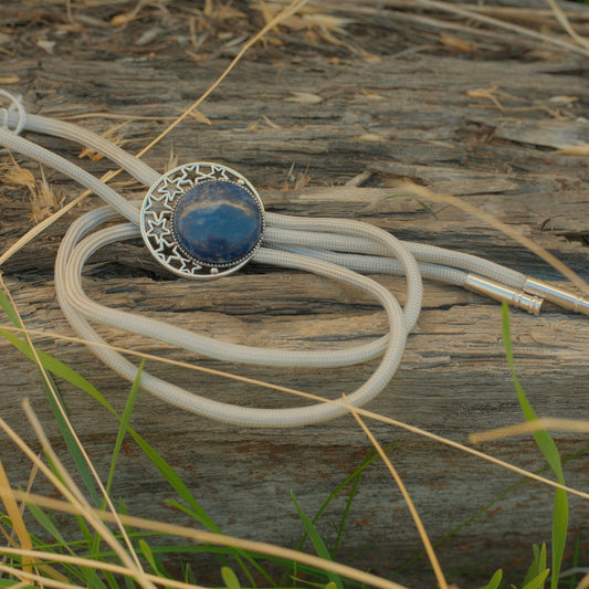 16 Sodalite Bolo Tie - “Stardust Wrangler”