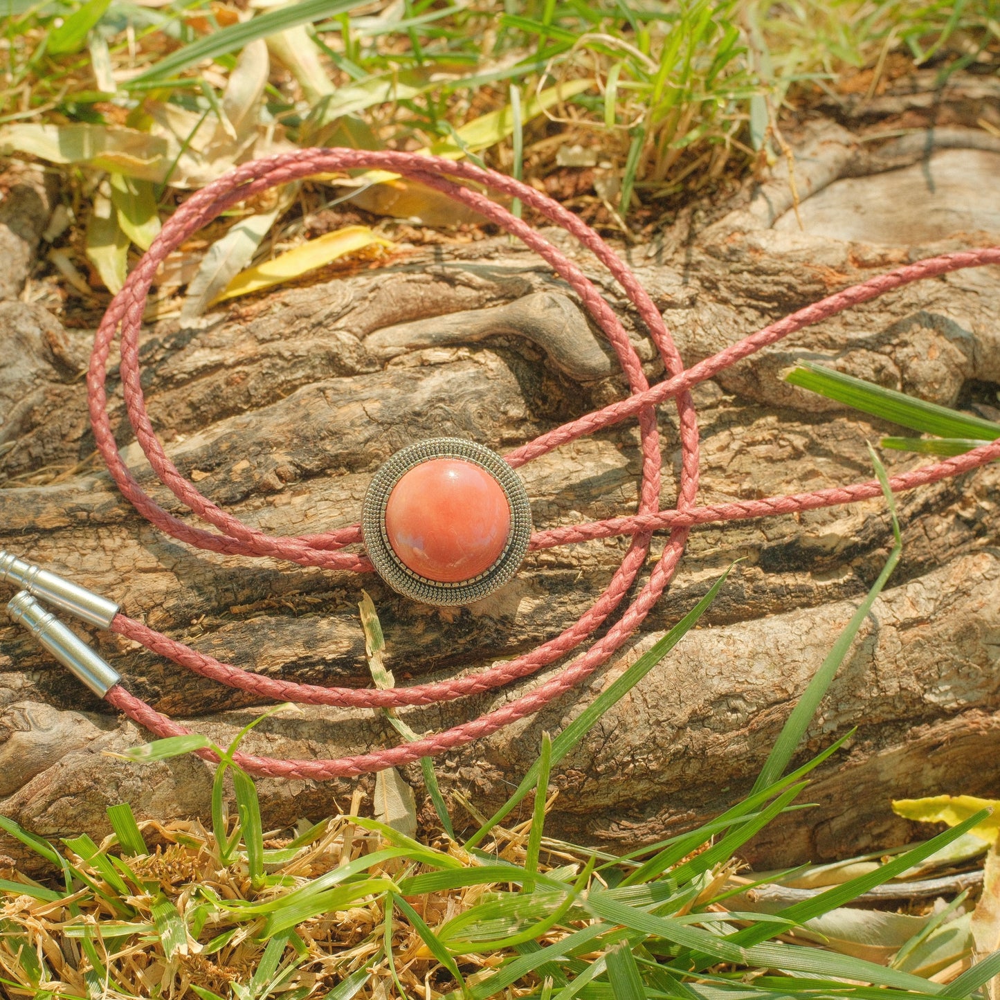 460 Mookaite Jasper Bolo Tie - “Red Clay Darling”