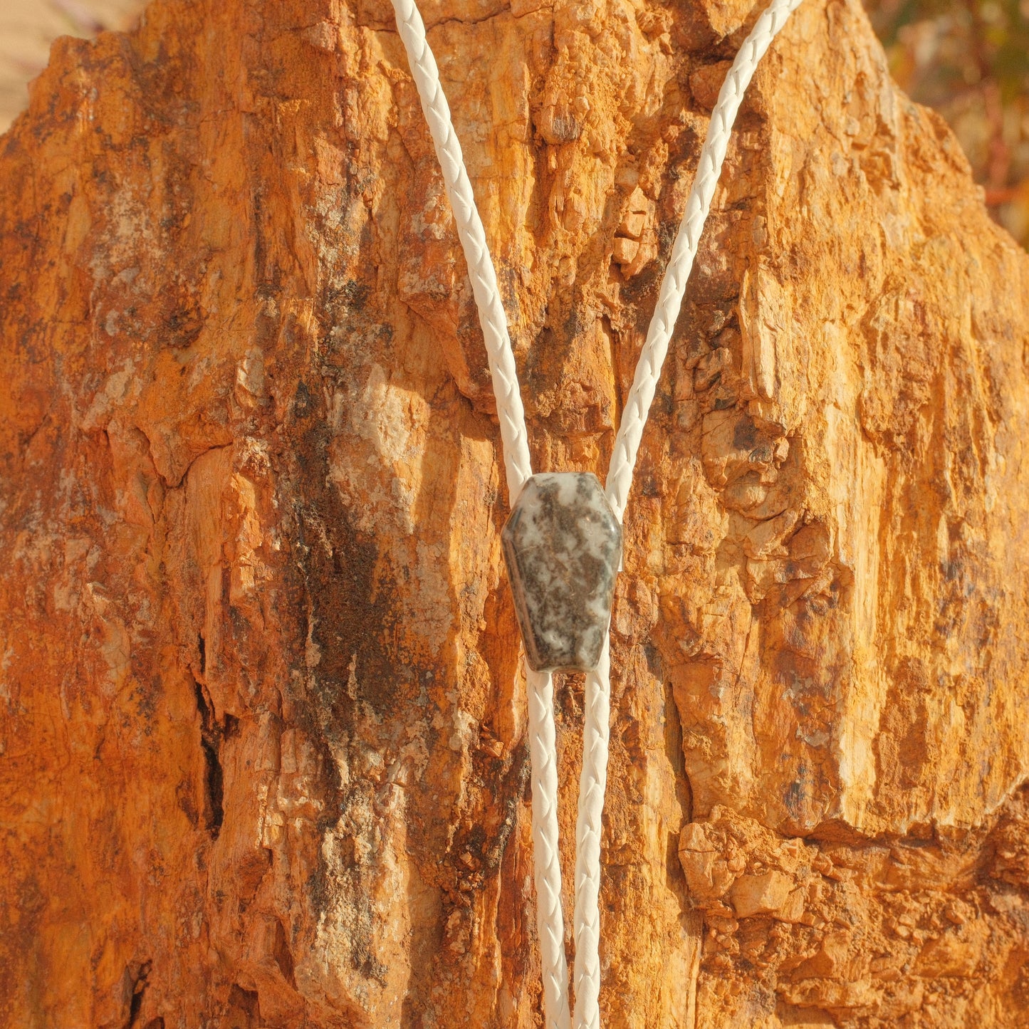 228 Zebra Jasper Bolo Tie - “Last Rest”