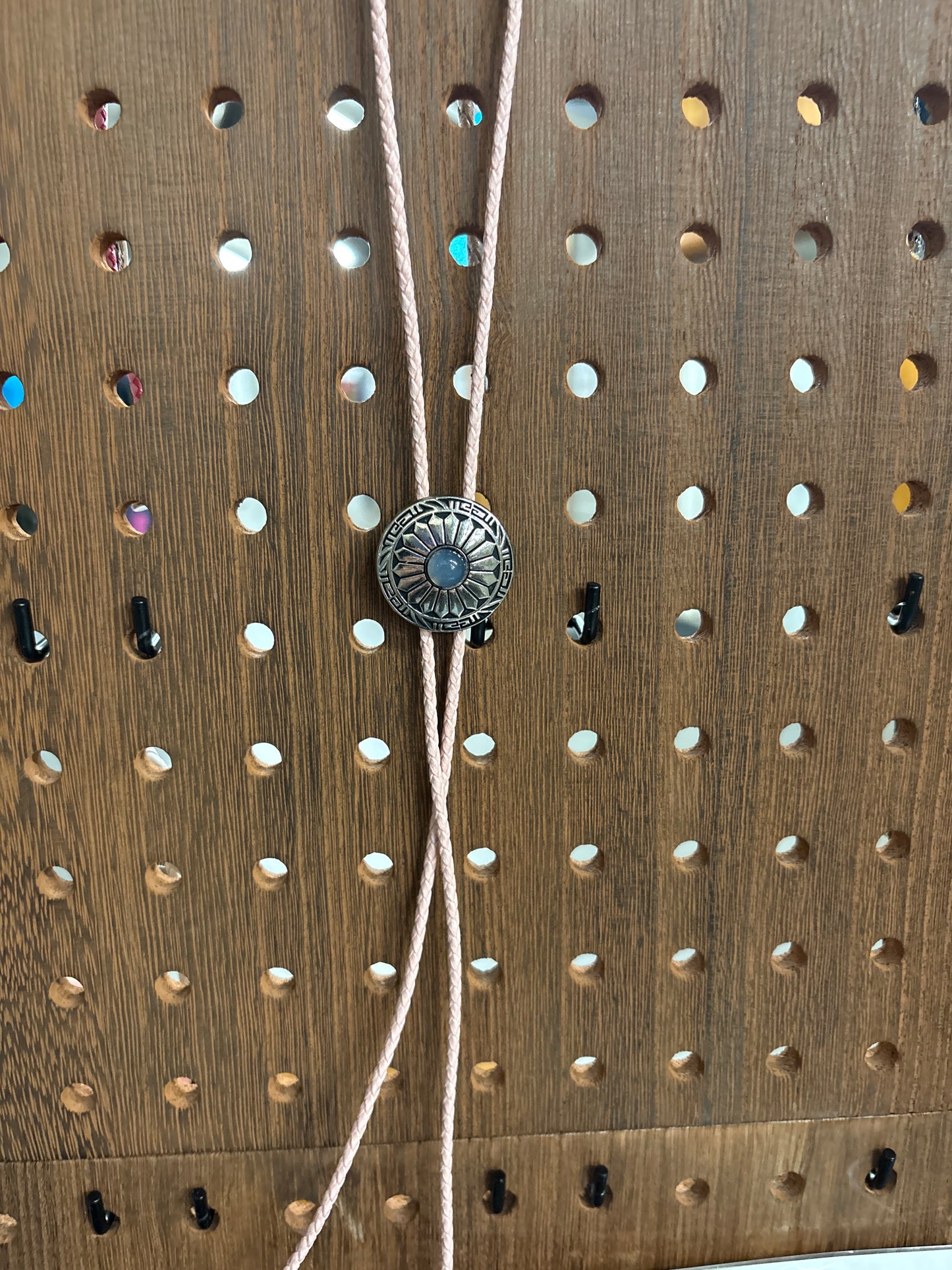 463 Smokey Quartz Bolo Tie - “Pink Smoke Saloon”