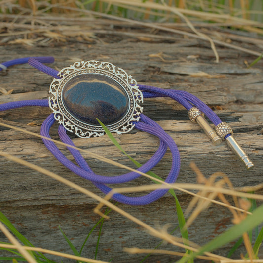 30 Purple Goldstone Bolo Tie - “Disco Nights”
