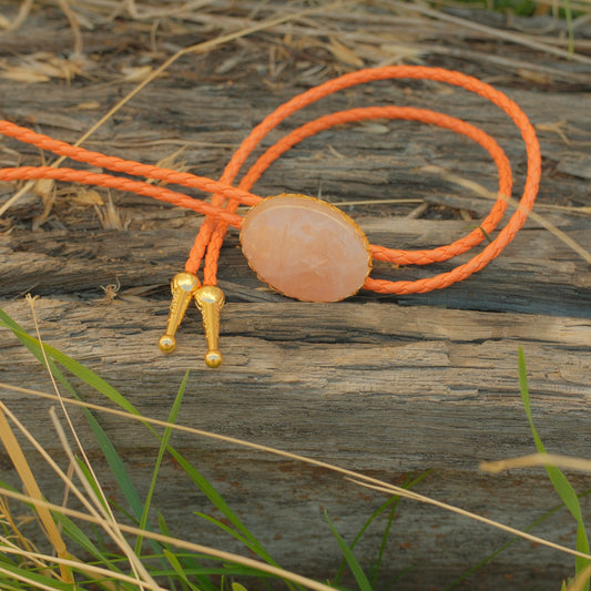 98 Clear Quartz Bolo Tie - “Mojave Moon”