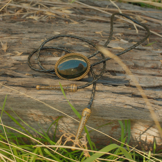 190 Green Goldstone Bolo Tie - “Greenlight”
