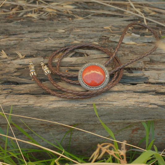 185 Red Jasper Bolo Tie - “Dustline”