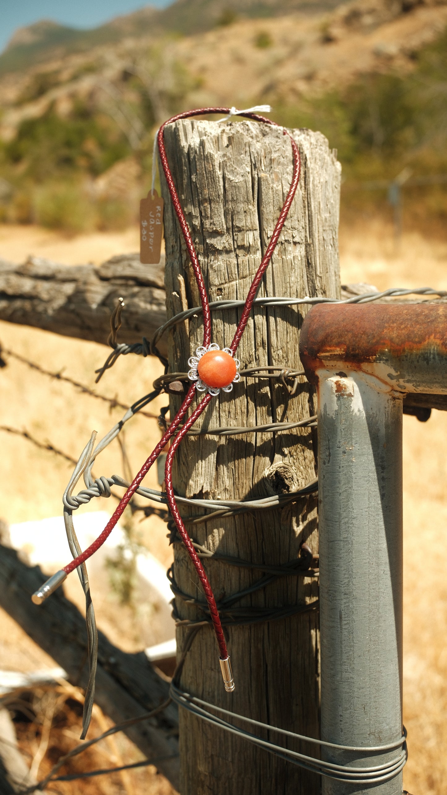 49 Red Jasper Bolo Tie - “High Noon Heat”