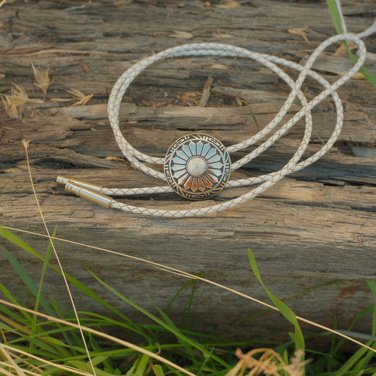 25 Howlite Bolo Tie - “Milk Teeth”