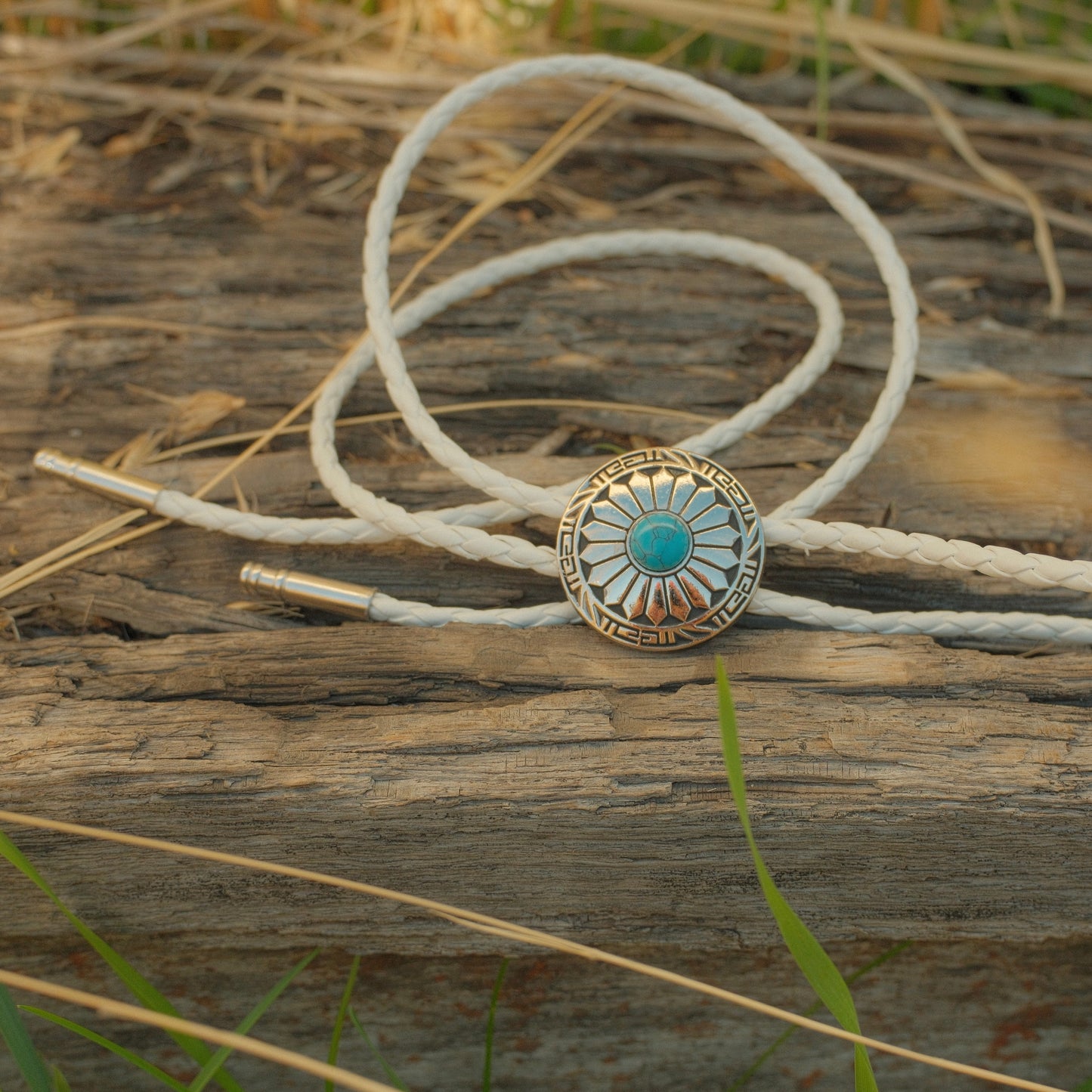 198 Dyed Howlite Bolo Tie - “Open Skies”