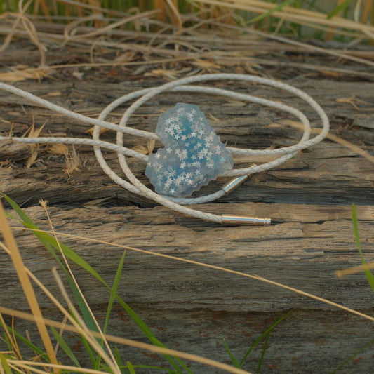 152 Resin Heart Bolo Tie - “Pixel Hearts”