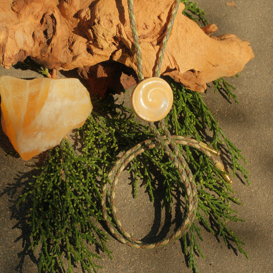 170 Hand-thrown Ceramic Bolo Tie - “Sun Chaser”