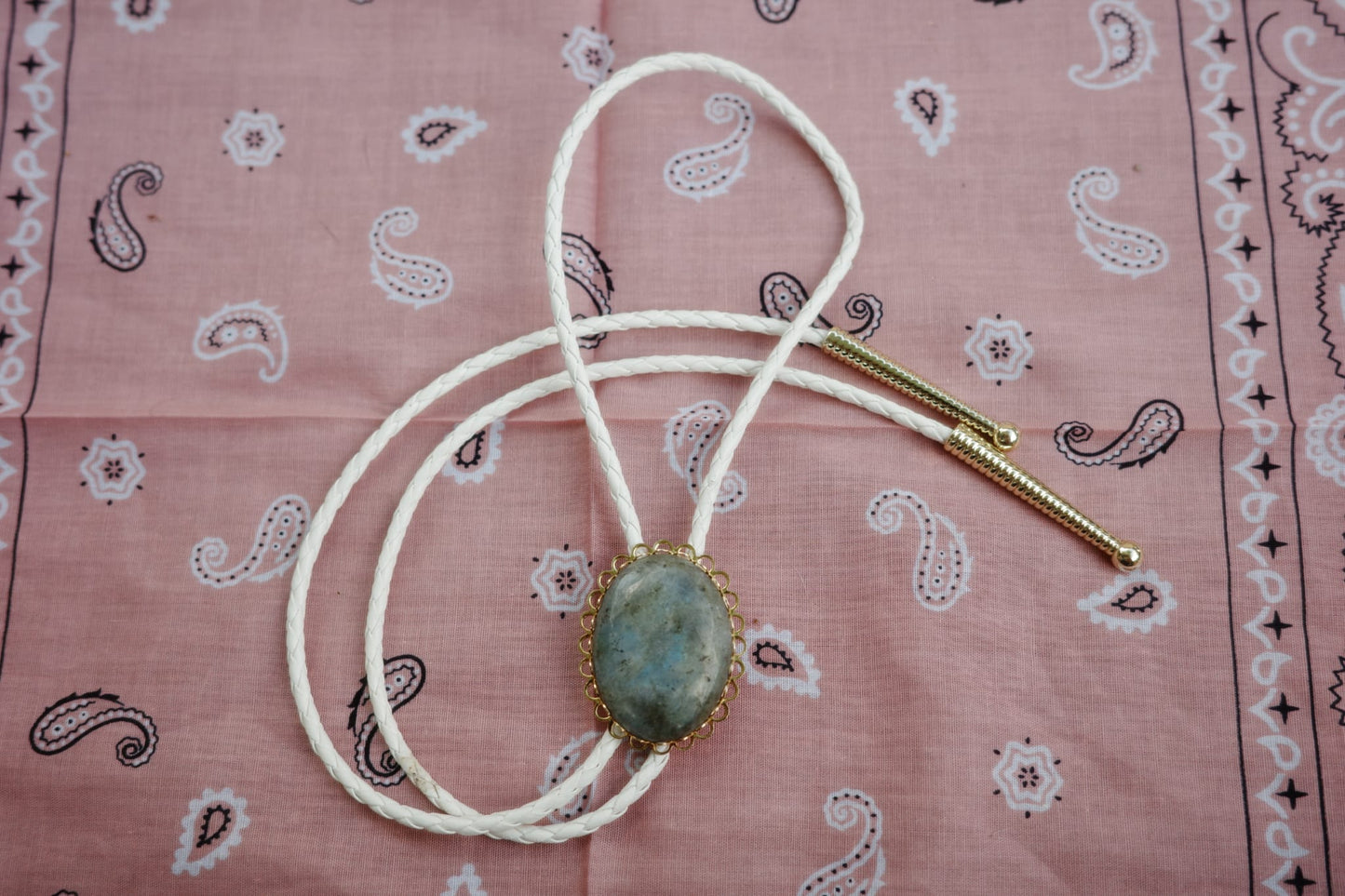 80 Labradorite Bolo Tie - “Desert Glass”