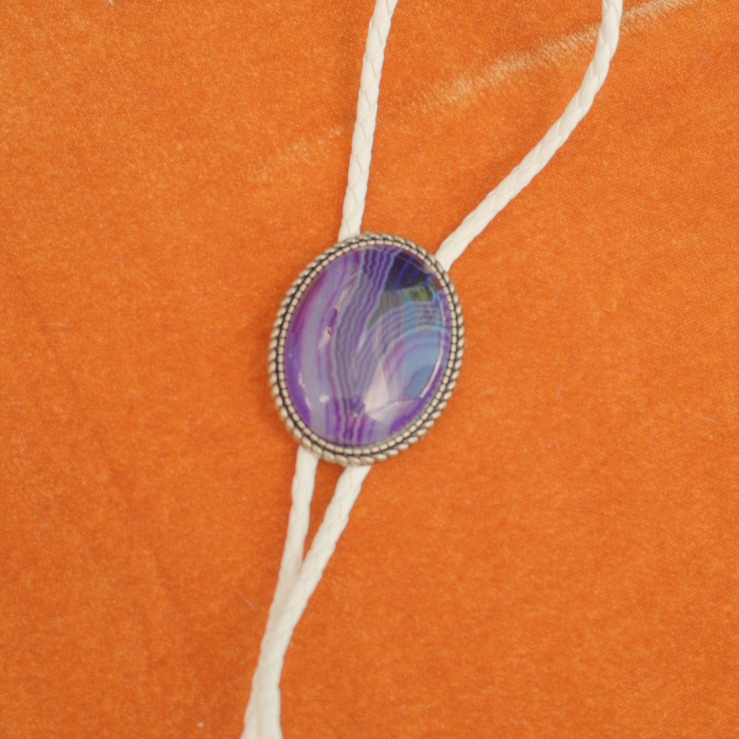 348 Fluorite Bolo Tie - Neon Moon