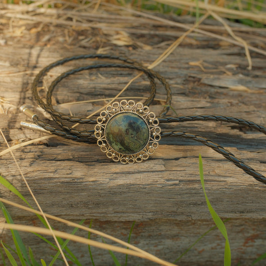 192 Kambaba Jasper Bolo Tie - “Witching Hour”