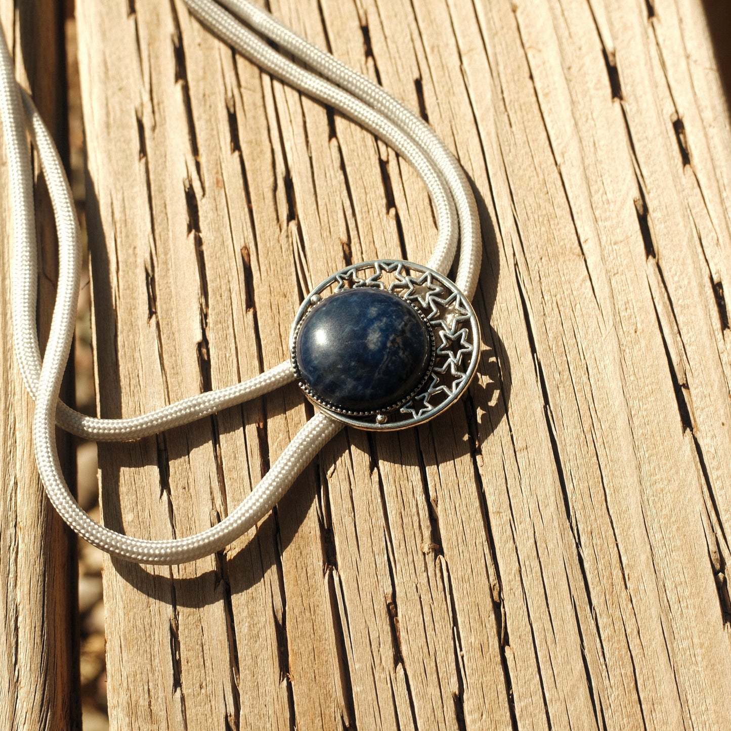 16 Sodalite Bolo Tie - “Stardust Wrangler”