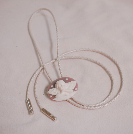 143 Vintage 1940s Cameo Bolo Tie - “Divine Mischief”