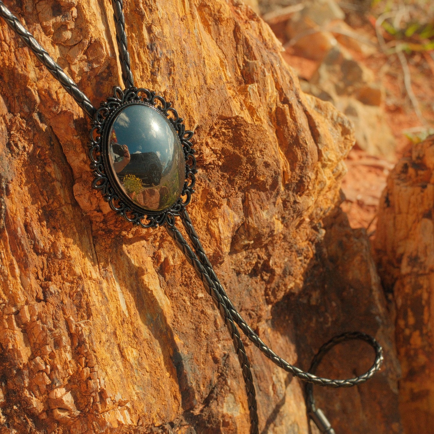 231 Hematite Bolo Tie - “Blackweight”