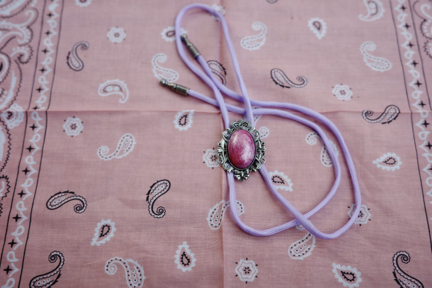 81 Resin Bolo Tie - “Lipstick Draw”