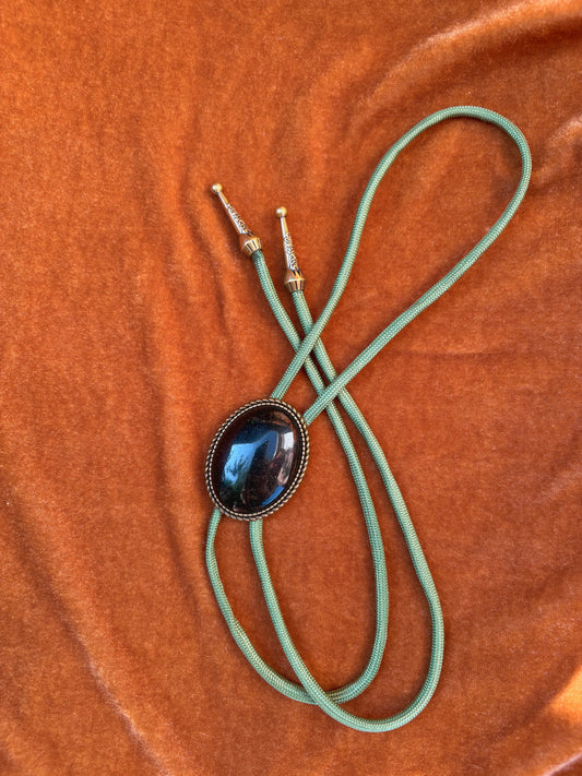 Green Goldstone Bolo Tie - “Green Glamour”