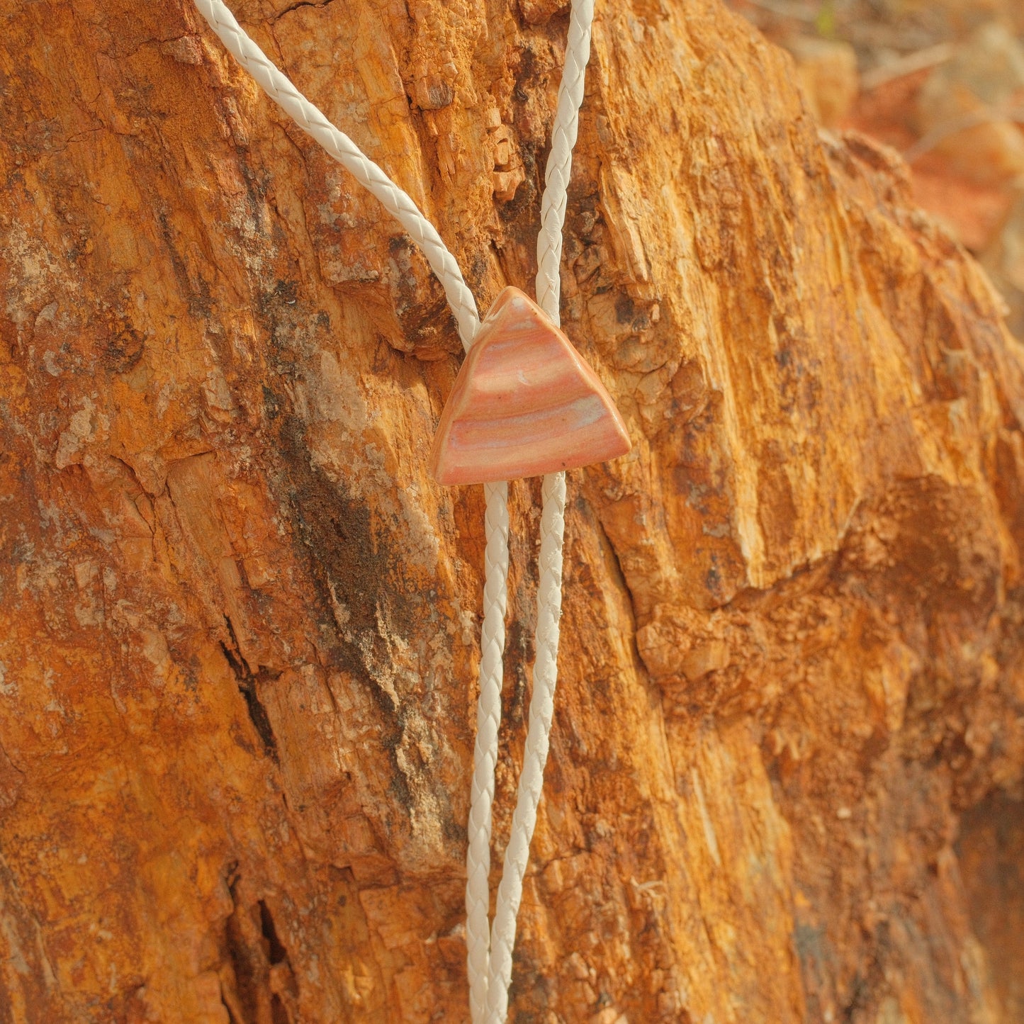 120 Hand-thrown Ceramic Bolo Tie - “Mountain Majesty”