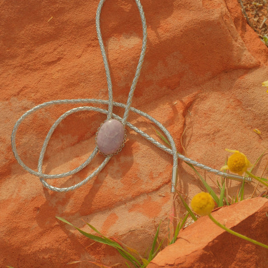 211 Amethyst Bolo Tie - “Silver Dusk”