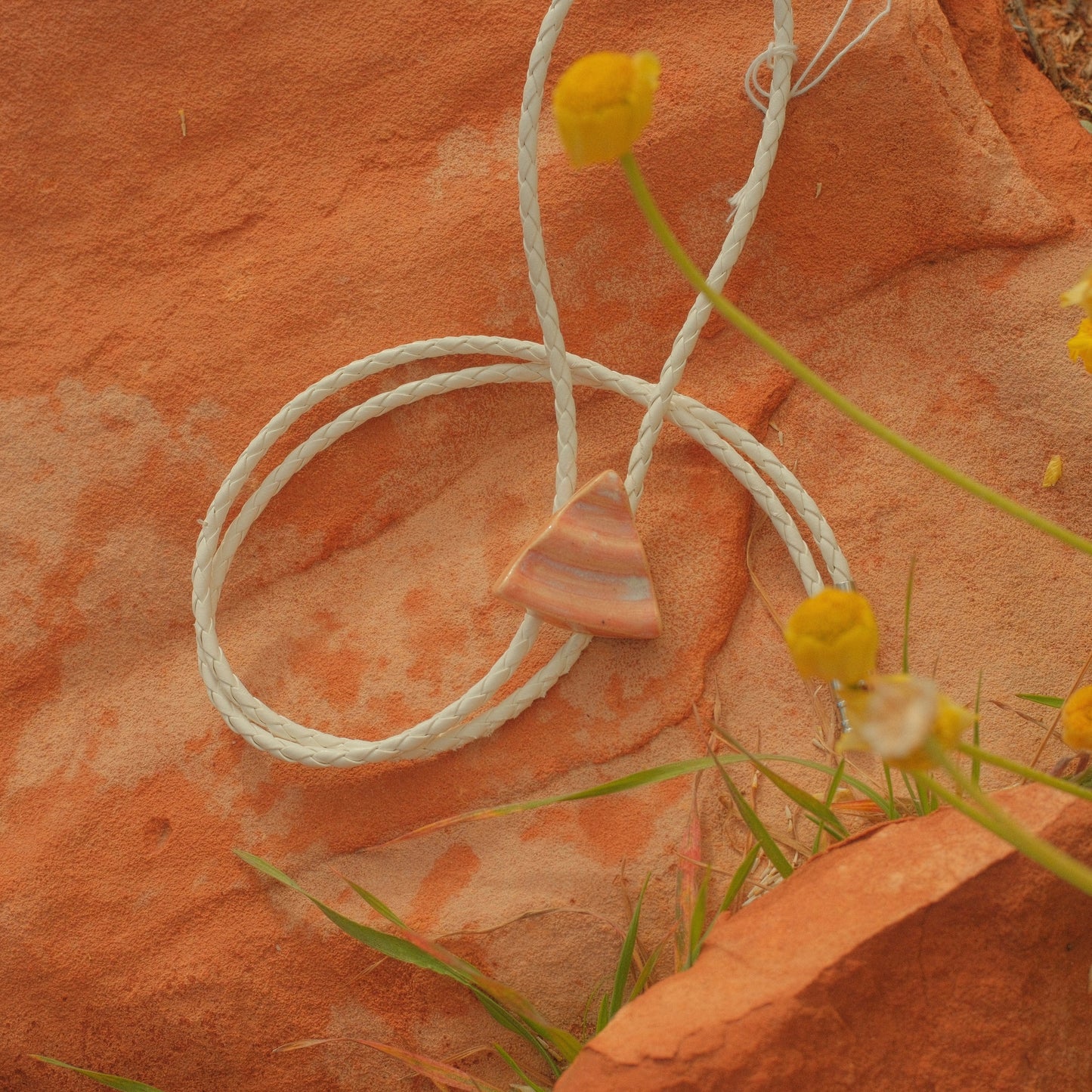 120 Hand-thrown Ceramic Bolo Tie - “Mountain Majesty”
