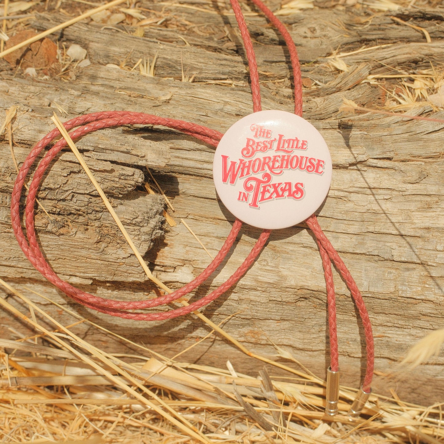 387 1982 Vintage Button Bolo Tie - “Bordello Belle”
