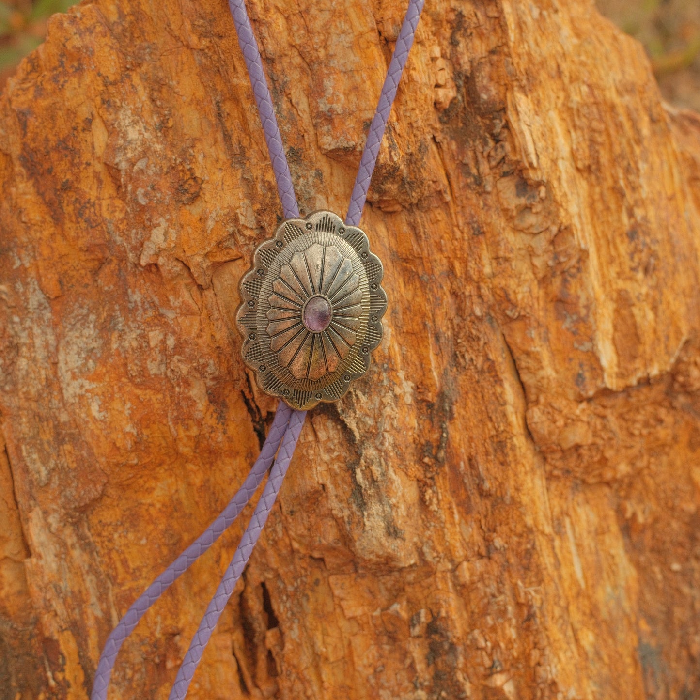 212 Amethyst Bolo Tie - “Violet Spur”
