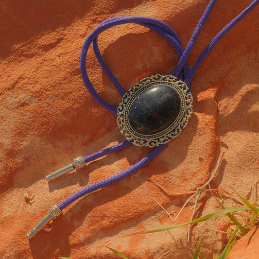 30 Purple Goldstone Bolo Tie - “Disco Nights”