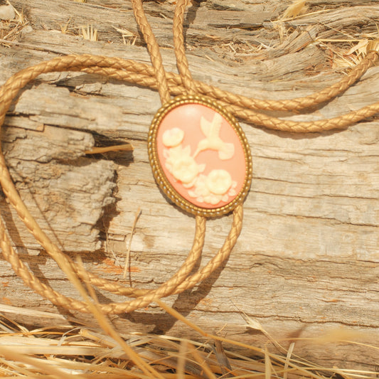379 1940’s Cameo Bolo Tie - “Amarillo Honey”