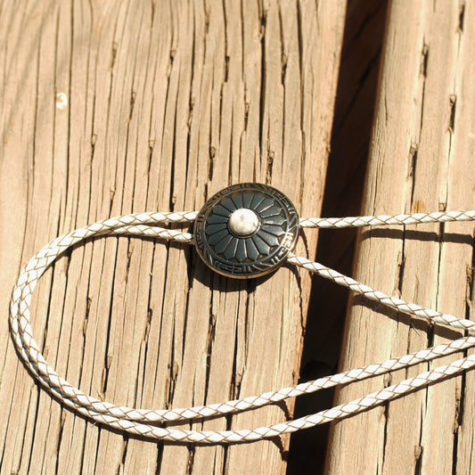 25 Howlite Bolo Tie - “Milk Teeth”
