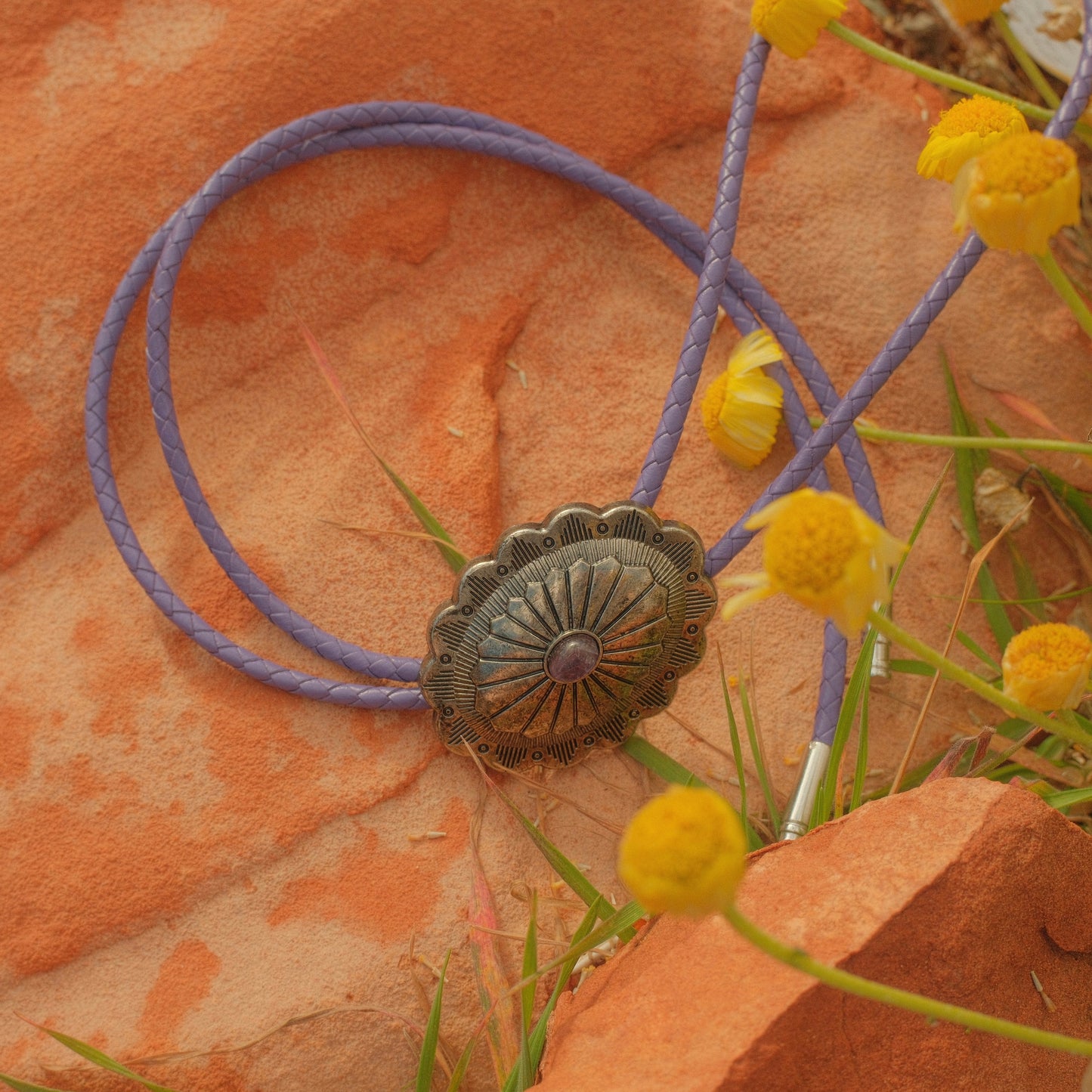 212 Amethyst Bolo Tie - “Violet Spur”