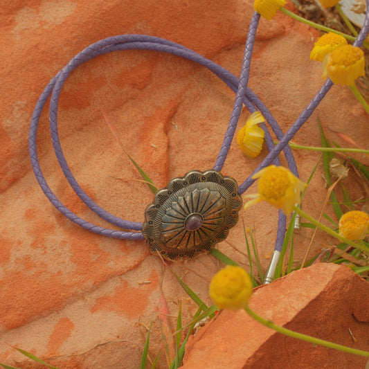 212 Amethyst Bolo Tie - “Violet Spur”