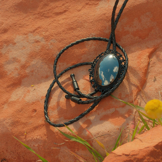 231 Hematite Bolo Tie - “Blackweight”