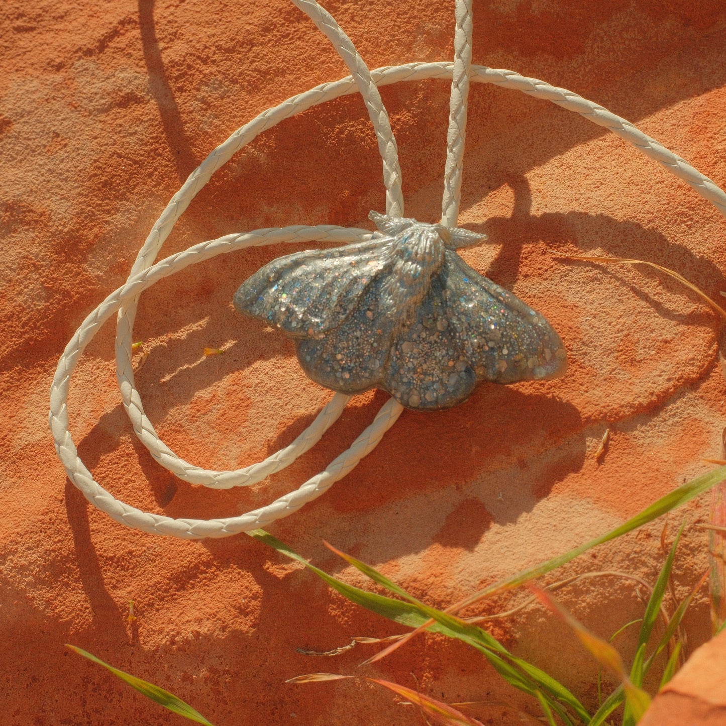 233 Resin Moth Bolo Tie - “Moonburner”