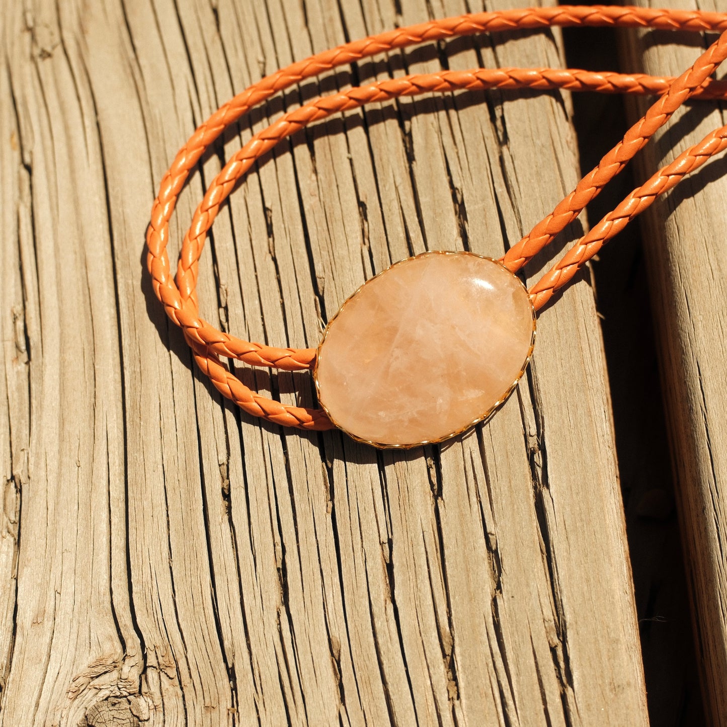 98 Clear Quartz Bolo Tie - “Mojave Moon”