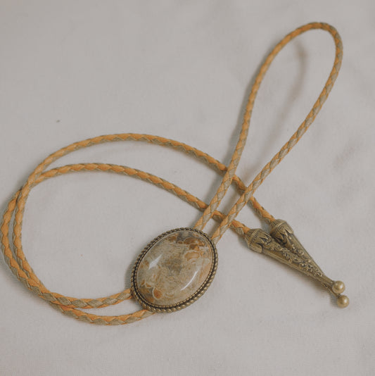 144 Crazy Lace Agate Bolo Tie - “Yeehaw Darling”
