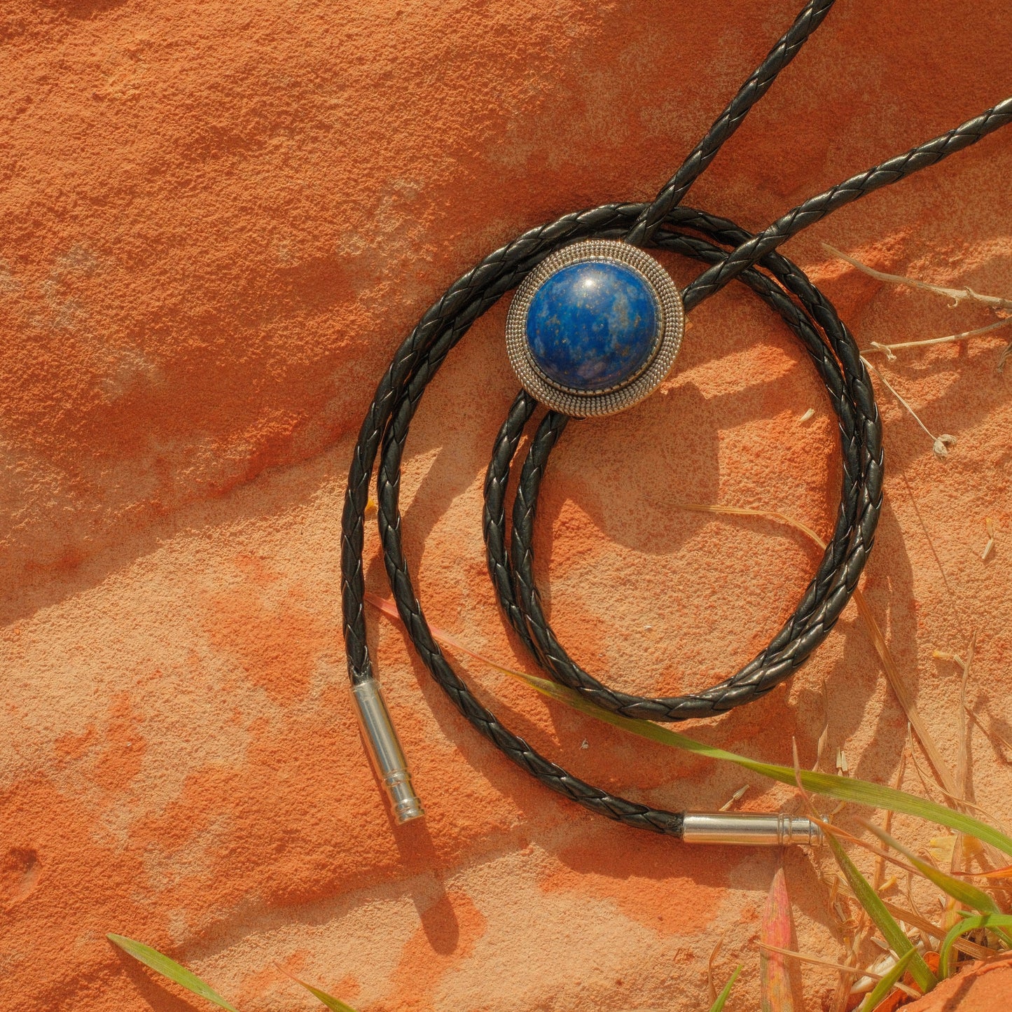 220 Sodalite Bolo Tie - “Night Signal”