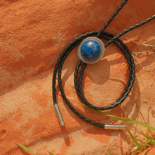 220 Sodalite Bolo Tie - “Night Signal”