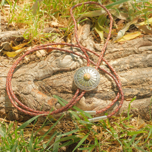 433 Unakite Bolo Tie - “Sagebrush Valentine”