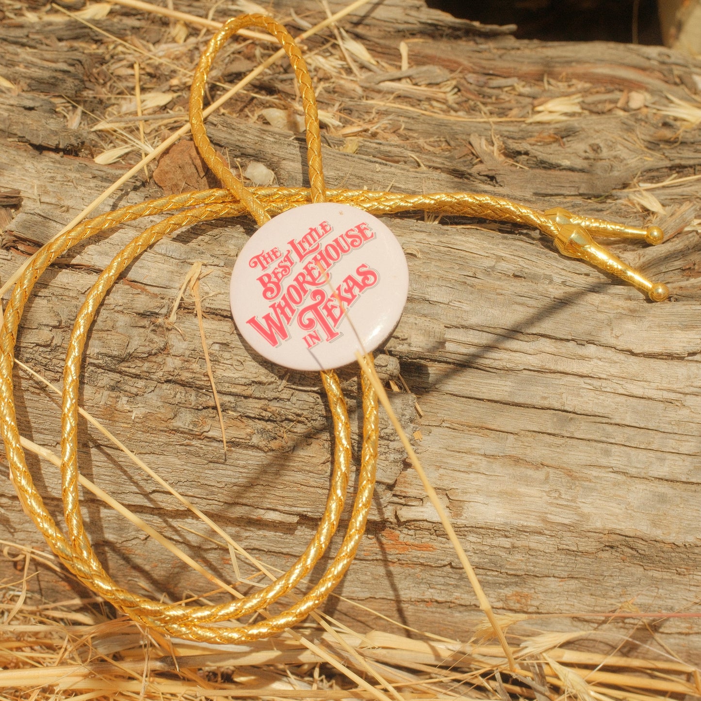 387 1982 Vintage Button Bolo Tie - “Bordello Belle”