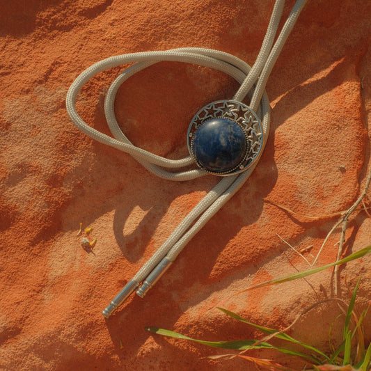 16 Sodalite Bolo Tie - “Stardust Wrangler”