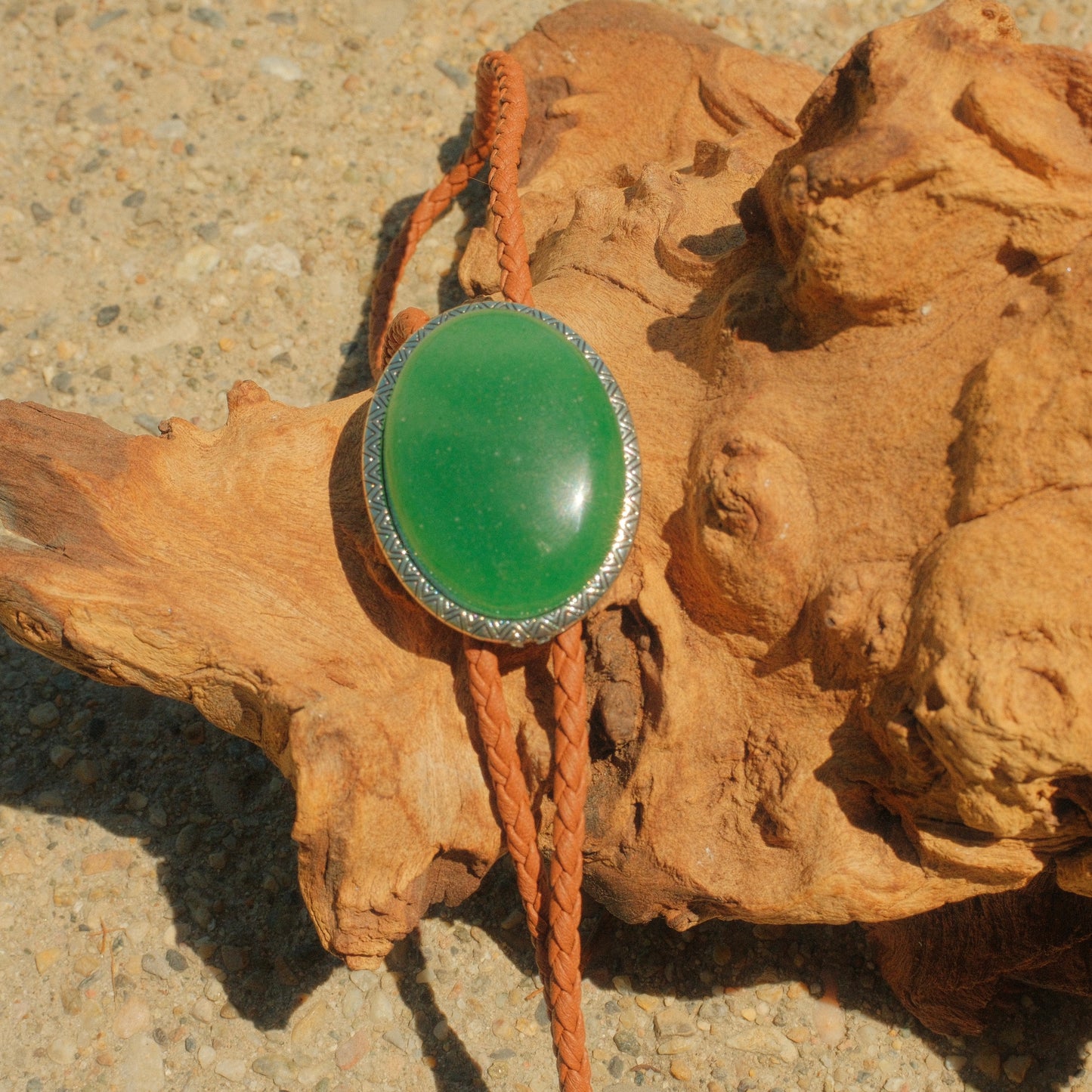 274 Green Fluorite Bolo Tie - “Neon Prairie”