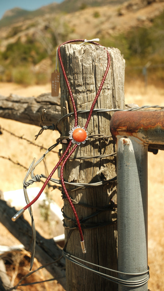 49 Red Jasper Bolo Tie - “High Noon Heat”