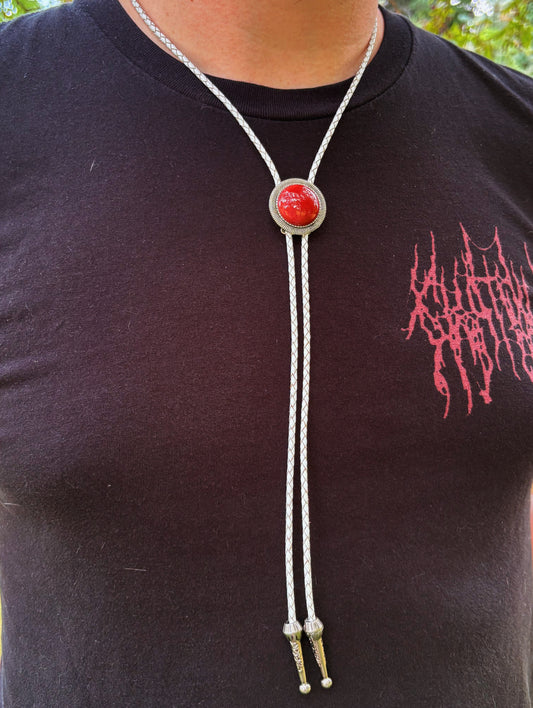 Red Jasper Bolo Tie – “The Heartbreak Wrangler”