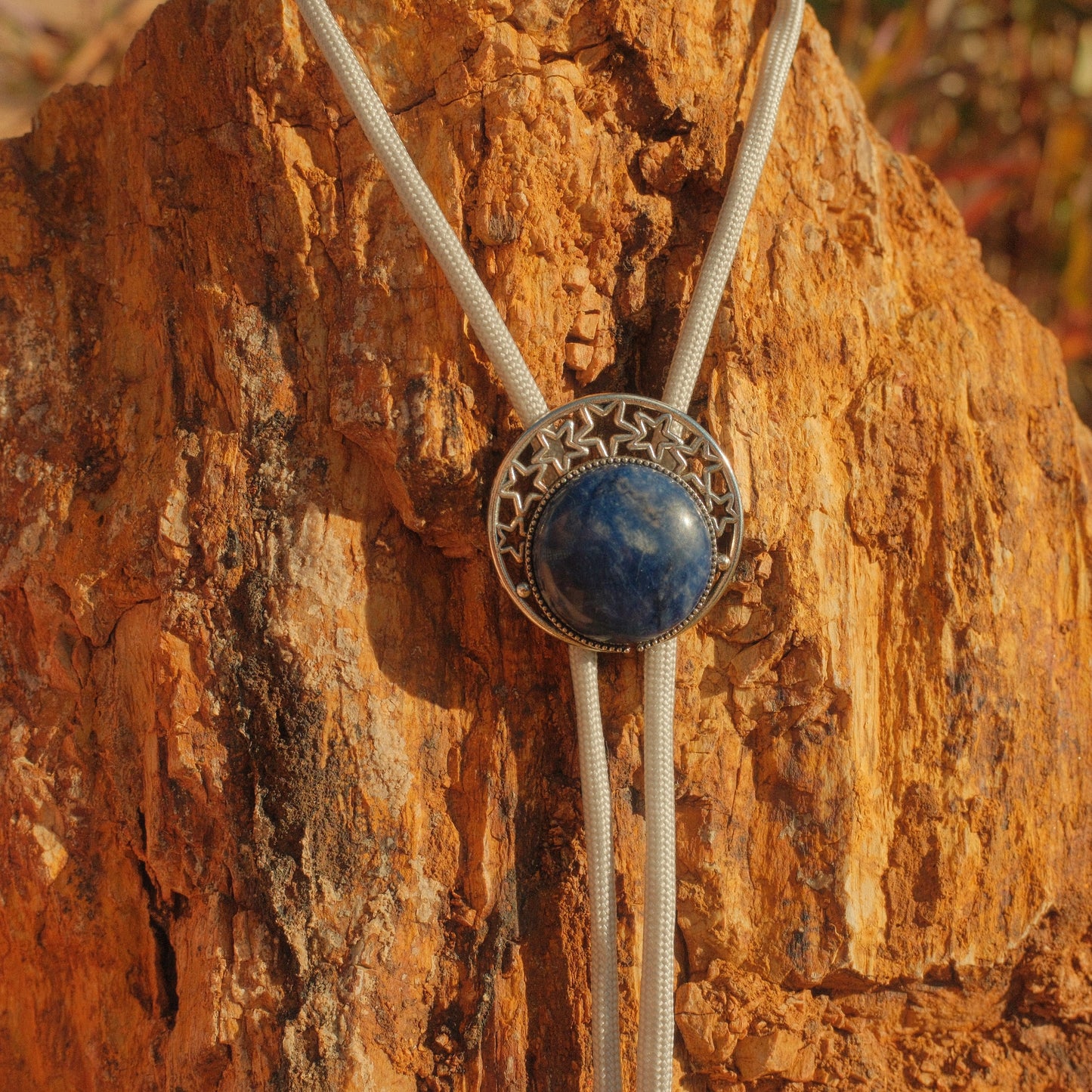 16 Sodalite Bolo Tie - “Stardust Wrangler”