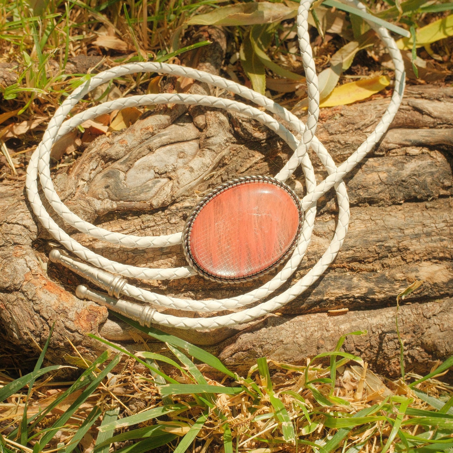 430 Cherry Quartz Bolo Tie - “Cherry Soda Cowboy”